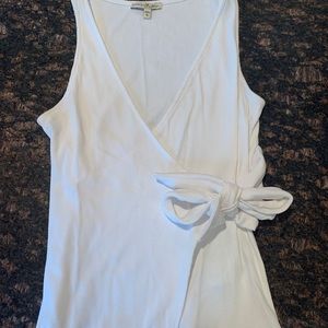 White Express Side Tie Tank Size L